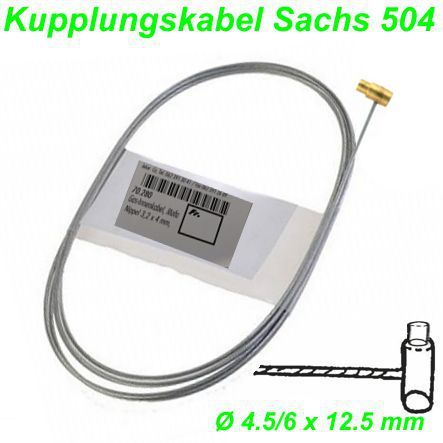 Kupplungskabel Ø 4.5/6 x 12.5 mm Ø 1.5 x 1850 mm Sachs 504/508 Innenkabel