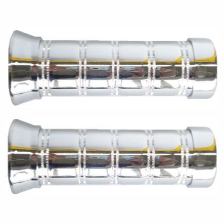 Mofa Griffe Chrom mit Rillen per Paar