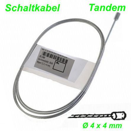 Tandem Schaltkabel Ø 4 x 4 cm Ø 1.2 x 2500 mm Shimano Suntour