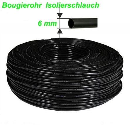 Isolierschlauch 6 mm schwarz Rolle 25 m