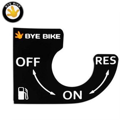 Aufkleber on-off-reserve Bye Bike (Benzinhahn)