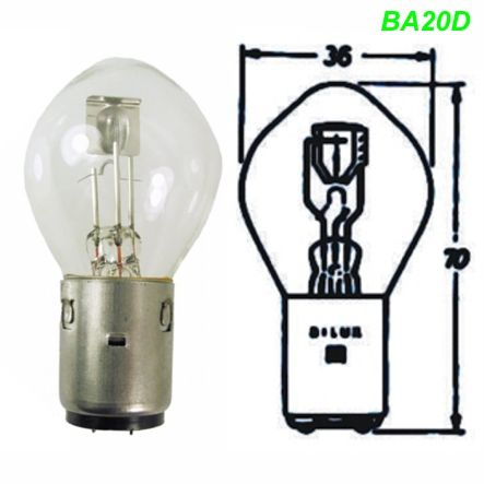 Mofa Glühlampe BA20D 6V 25/25W