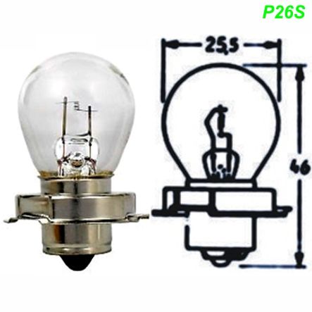 Mofa Glühlampe P26S 6V 15W Maxi/Ciao