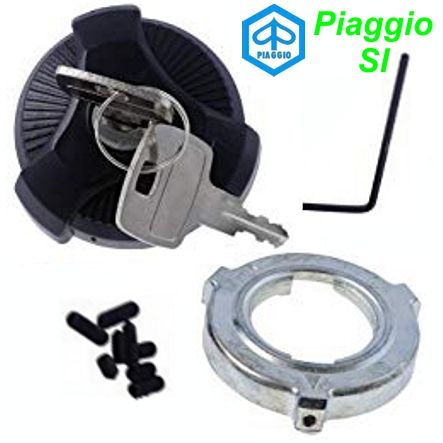 Mofa Tankdeckel SI schliessbar schwarz mit Verschlussring