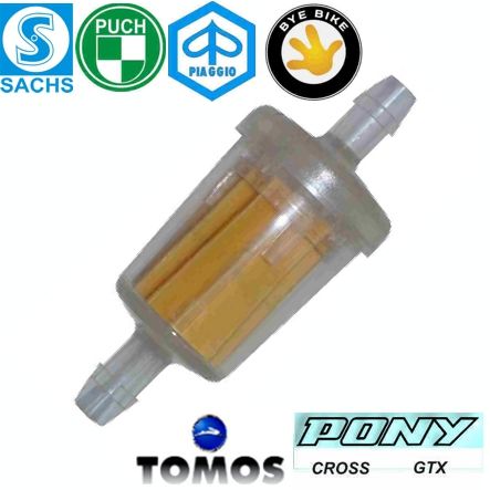 Mofa Benzinfilter Durchgangsfilter Ø 6 mm gross Karcoma Papier Bleifrei beständig