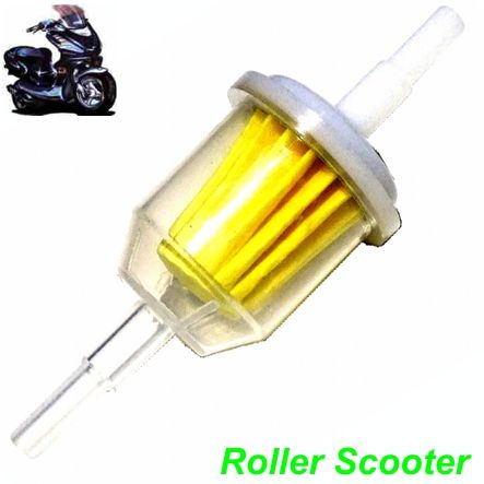 Scooter Benzinfilter Durchgangsfilter Ø 6 mm gross Papier