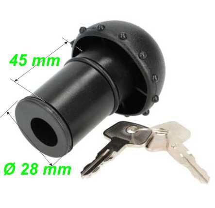 Mofa Tankdeckel Ø 28 x 45 mm schliessbar Tappo Restbestand