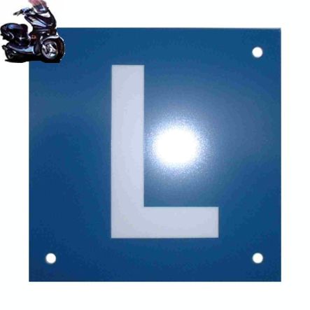 Scooter L -Schild Kunststoff blau