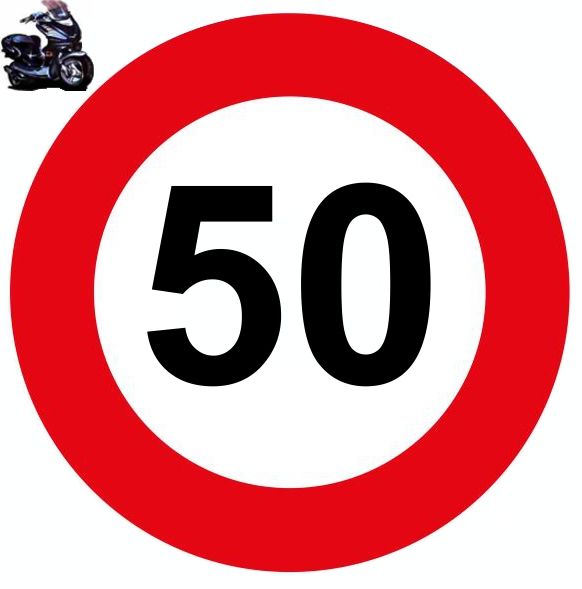 Scooter Geschwindigkeits Kleber 50 km/h