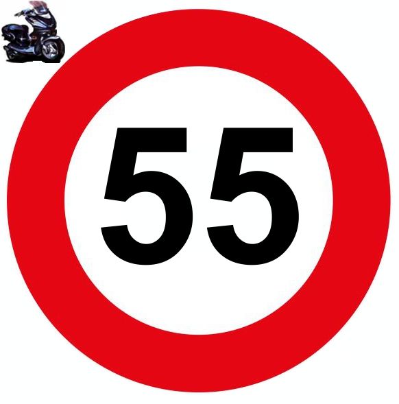Scooter Geschwindigkeits Kleber 55 km/h