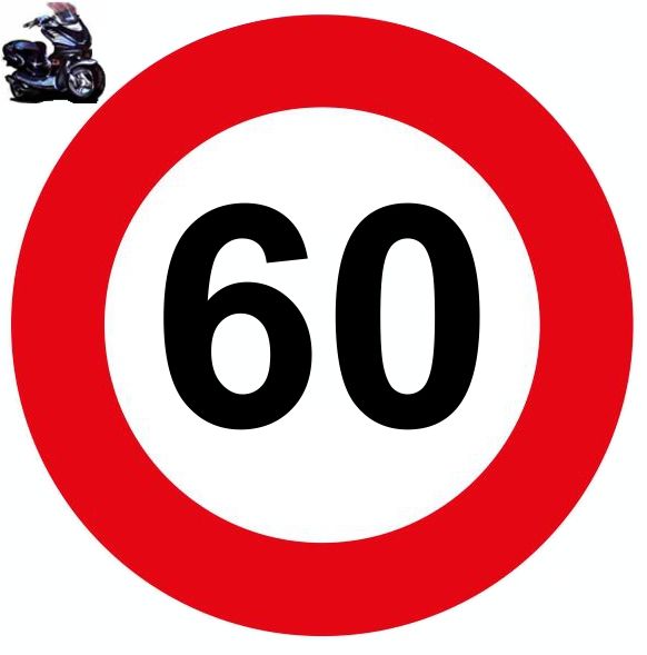 Scooter Geschwindigkeits Kleber 60 km/h