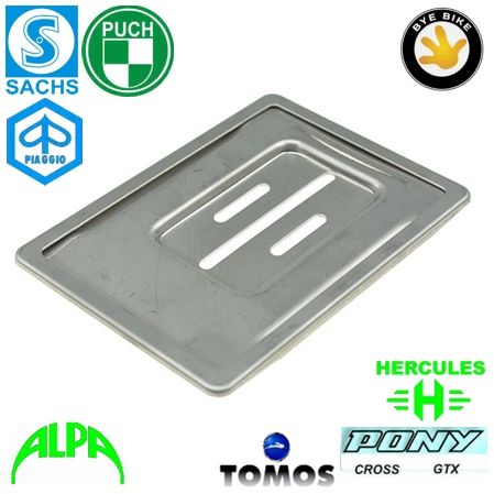 Mofa Nummernhalter mit Rahmen inox