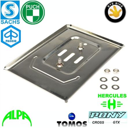 Mofa Nummernhalter inox