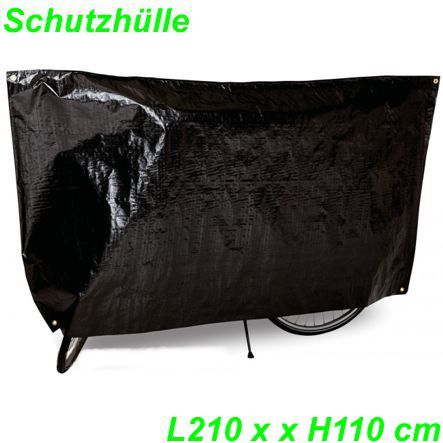 Wetterschutz Überzug Classic VK 110x210cm für Velo Mofa m. Ösen schwarz