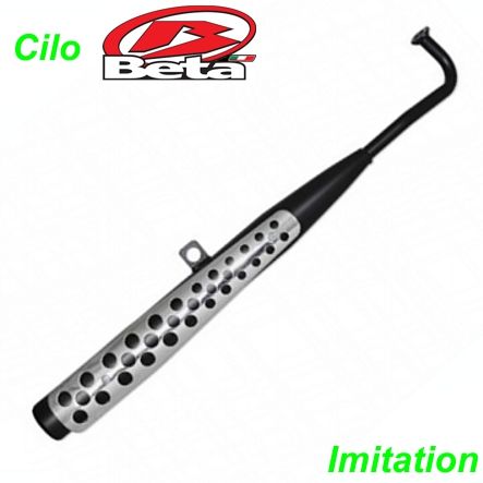 Mofa Auspufftopf Cilo Beta-512 komplett m.Wärmeblech schwarz imitation