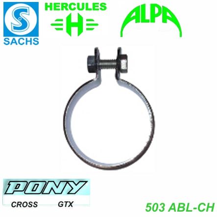 Mofa Auspuffbride Ø 55 mm chrom