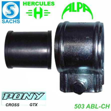 Mofa Auspuffbride Mitte kompl. mit Dicht.-Gummi FuS 503 2 Gang ABL-CH