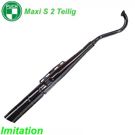 Mofa Auspuffanlage 2 teilig Puch Maxi Ø 22 mm mit Nr. Imitation komplett