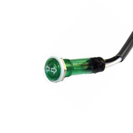 Kontrollampe Blinker grün 12VDC  M8 / Einb-Tiefe 34 mm