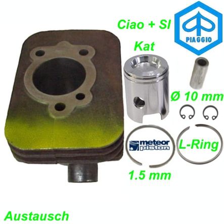 Austausch Zylinder Kolben Piaggio Ciao Si Kat Ø 10 mm