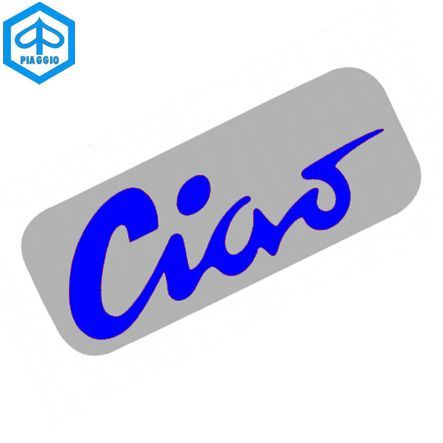 Aufkleber Abziehbild Ciao blau/silber 70 x 28 mm