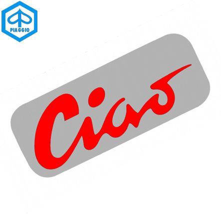 Aufkleber Abziehbild  Ciao rot/silber 70 x 28 mm