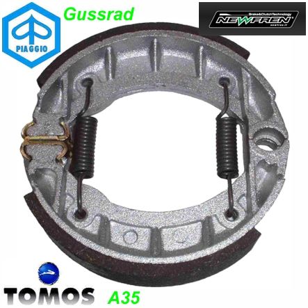 Mofa Bremsbacke Newfren GF.0152 Piaggio Ciao SI Tomos Beta Fantic Garelli Gilera Ø105x20 per Paar