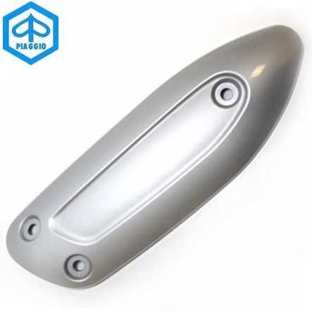 Auspuff Abdeckung silber Piaggio Gilera