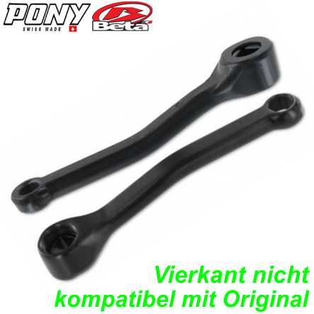 Pedalarm-Set Kurbel linksrechts gekröpft vierkant schwarz