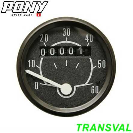 Mofa Tachouhr Ø 48 mm 60 KMH TRANSVAL Pony Cross