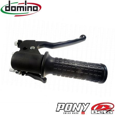 Domino Pony Beta Gasgriff mit Starter komplett schwarz