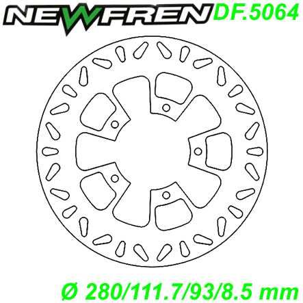 Bremsscheibe vorne NEWFREN DF.5064 A Moto Guzzi QUOTA 1000
