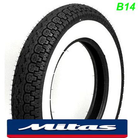 Roller Pneu Mitas B14 3.50-10 51J Weisswand