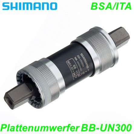 Shimano Innenlager BB-UN300-E 4-kant BSA 68/113 mm für Plattenumwerfer Box