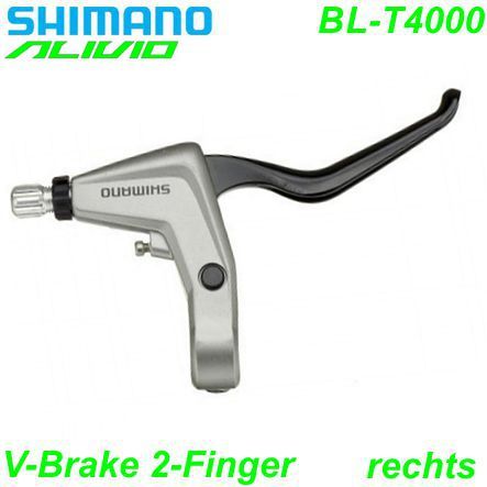 Shimano Bremshebel rechts BL-T4000 Alivio 2-F. V-Brake silber