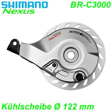 Shimano Rollerbremse BR-C3000 hinten Ø 122 mm Kühlscheibe HB-IM70