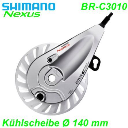 Shimano Rollerbremse BR-C3010 vorne Ø 140 mm Kühlscheibe HB-IM70