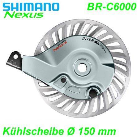 Shimano Rollerbremse BR-C6000 hinten Ø 150 mm Kühlscheibe HB-IM70