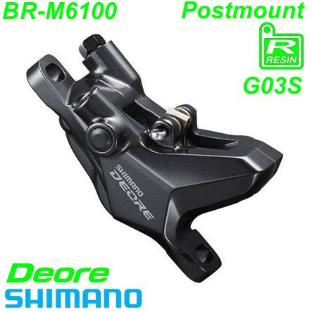 Shimano Bremssattel BR-M6100 Deore Resin vorne/hinten Postmount o/Lamellen