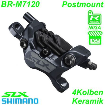 Shimano Bremssattel BR-M7120 SLX Resin vorne/hinten Postmount m/Lamellen