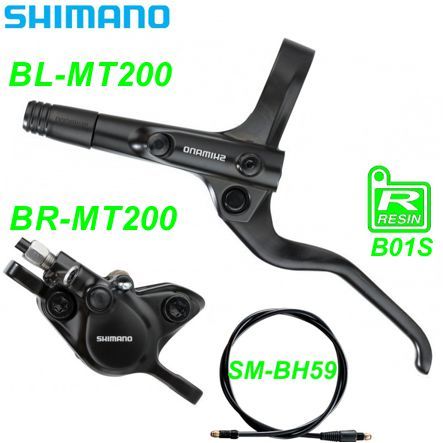 Shimano Scheibenbremsset BR-MT200 HR BL-MT200 Postmount o/Disc 1.7 m Resin