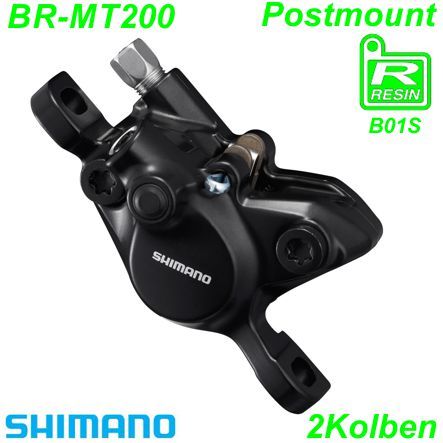 Shimano Bremssattel BR-MT200 Resin vorne/hinten Postmount o/Lamellen