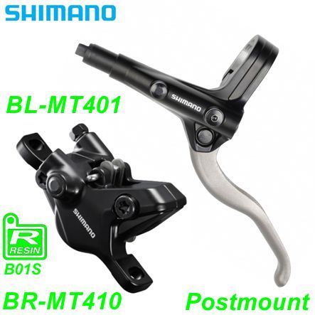 Shimano Scheibenbremsset BR-MT410 HR BL-MT401 Postmount silber o/Disc 1.7 m Resin