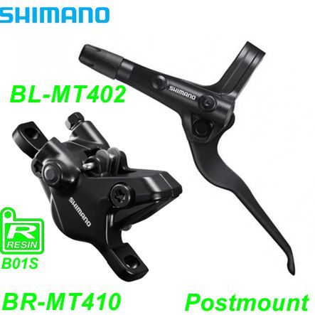 Shimano Scheibenbremsset BR-MT410 HR BL-MT402 Postmount 3Finger o/Disc 1.7 m Resin