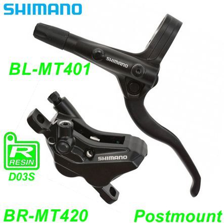 Shimano Scheibenbremsset BR-MT420 VR BL-MT401 schwarz Postmount o/Disc 1 m