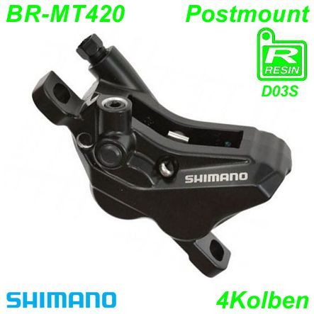 Shimano Bremssattel BR-MT420 Resin vorne/hinten Postmount o/Lamellen