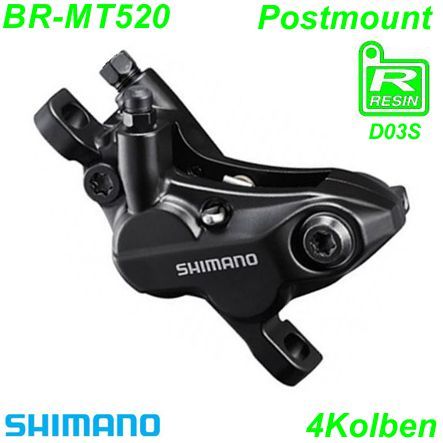 Shimano Bremssattel BR-MT520 Deore Resin vorne/hinten Postmount o/Lamellen