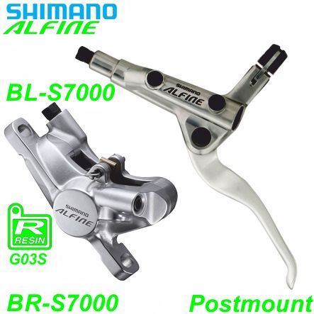 Scheibenbremsset BR-S7000 HR BL-S7000 silber Postmount o/Disc 1.7m Resin Bremsbeläge