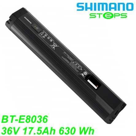 Shimano Steps integrierter Rahmenakku 36V 17.5Ah 630W  schwarz BT-E8036