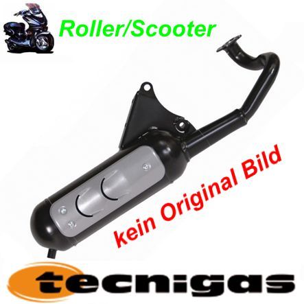 Auspuffanlage BASIC Aprilia Amico SR MBK Booster Stunt Yamaha BW'S vertikal